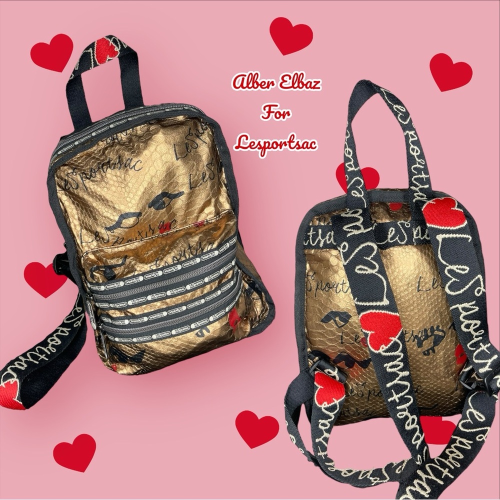 Alber Elbaz capsule collection for LeSportsac gold backpack (super rare)